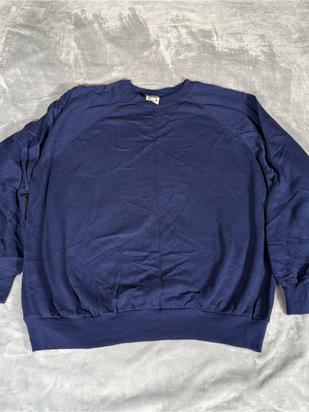 Vintage JE Morgan Raglan Sweatshirt Mens 3XL Slim Fit Acrylic Cotton Made In USA